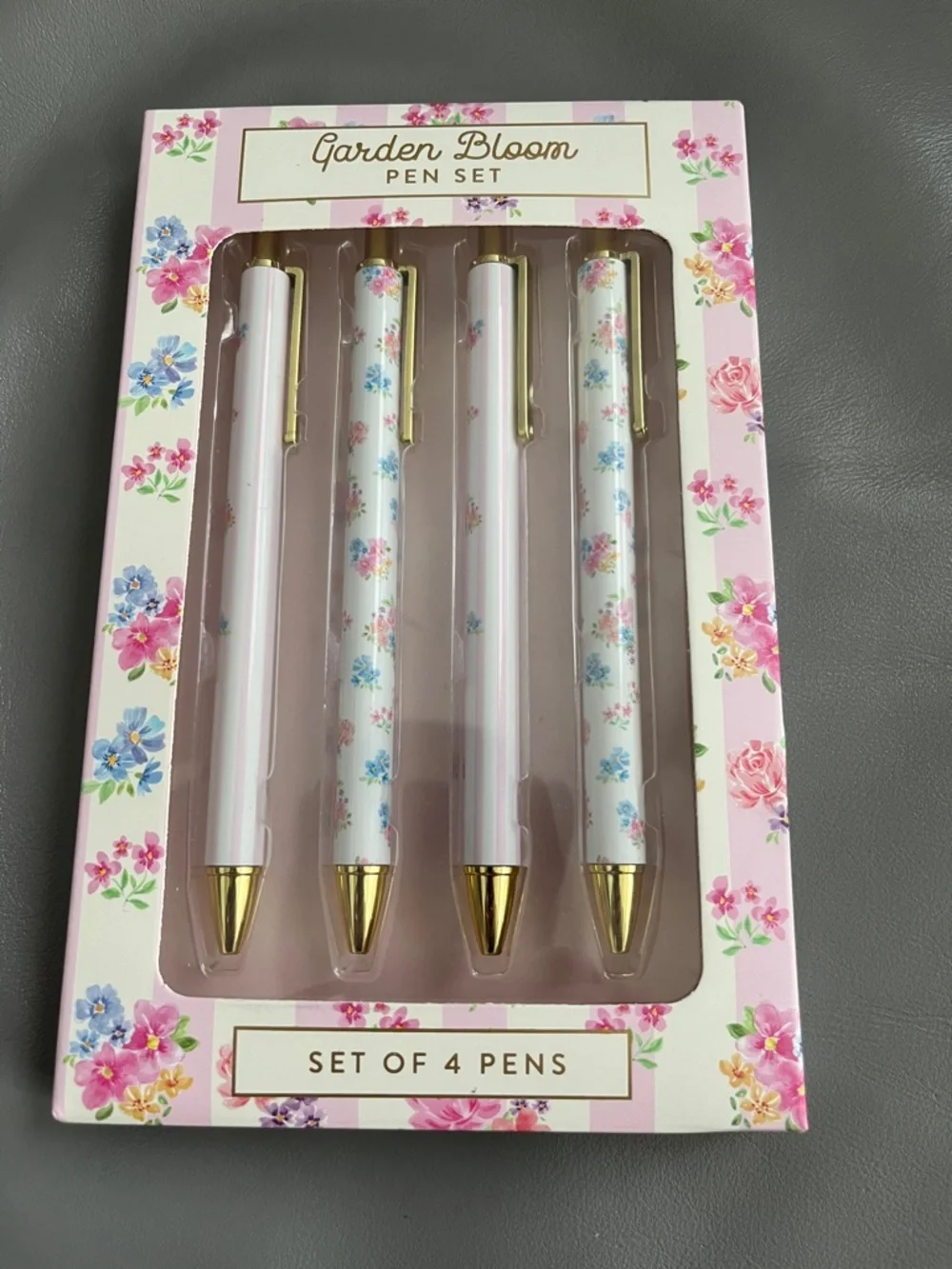NEW Floral Pen Set - Pink (Set of 4)